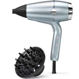 Uscator de par BaByliss Hydro Fusion D773DE, 2100W, Ioni, Albastru