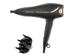 Uscator de par Beper 40.404, 2200W, pliabil, 2 viteze, NegruAuriu