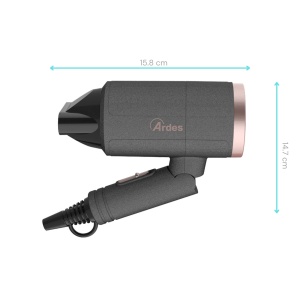 Uscator de par compact Ardes ARPHON01 1200W cu maner pliabil si concentrator - Img 3