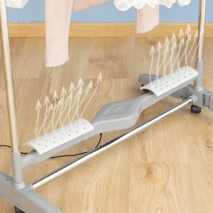 Uscator electric de rufe InnovaGoods Dryllon 12 bare pliabil cu roti gri - Img 5