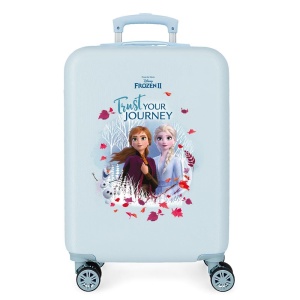 Valiza de cabina Disney Frozen Trust Your Journey, 32L, 55 cm, Albastra