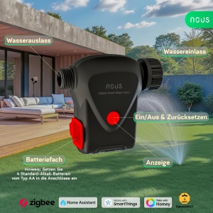 Vana de apa inteligenta NOUS ZigBee, control automat, IP66, 34 inch - Img 3