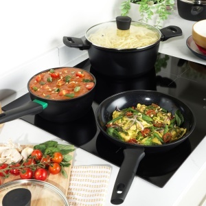 Vas de gatit Russell Hobbs RH03266EU7 28cm Verde cu capac, antiaderent ceramic - Img 6