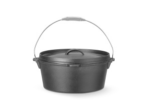Vas Gusseisen HENDI, 7.2L, negru, ofenfest, cu capac si maner