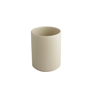 Vas pentru dressing APS THE GRID, 1.3L, portelan, culoare nisip, 12.5 cm - Img 1