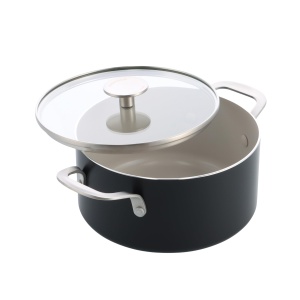 Vase de gatit KitchenAid Brater din aluminiu, 20 cm, 3,11 L, negru