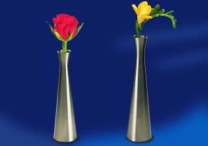 Vaza decorativa APS 4015, 4 x 16.5 cm, inox, design elegant