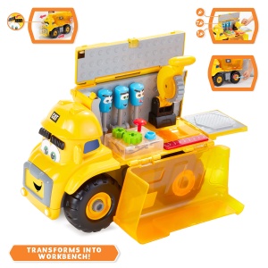 Vehicul de jucarie Caterpillar FIX-IT PHILIP, 30 cm, alb, cu unelte magnetice - Img 7
