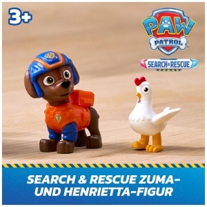 Vehicul de salvare PAW PATROL Zuma cu barca cu aer, 13 cm, 2 figurine - Img 3
