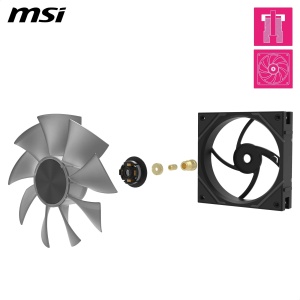 Ventilator ARGB MSI MPG EZ120 WHITE, 120 mm, PWM, design magnetic - Img 3