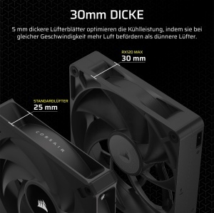 Ventilator CORSAIR RX120 MAX 120mm PWM, 2000 RPM, Negru - Img 3