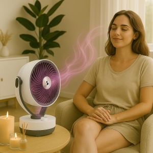 Ventilator de birou BEPER P206VEN261 cu Aroma-Diffusor, 50W, 2 viteze - Img 4