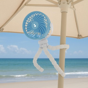 Ventilator Mini Beper P206VEN431, portabil, 3 viteze, LED, rotire 360 - Img 4