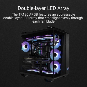Ventilator PC ASUS TUF Gaming TR120 ARGB 120mm RGB Negru PWM - Img 5