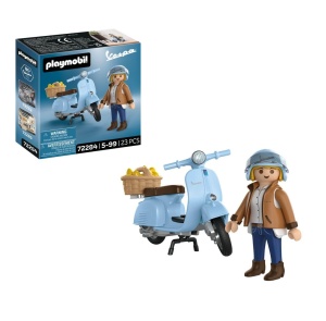 Vespa Jubilara PLAYMOBIL 72284, Culoare Hellbuna, Figurina Inclusa, Pentru Copii de la 5 Ani