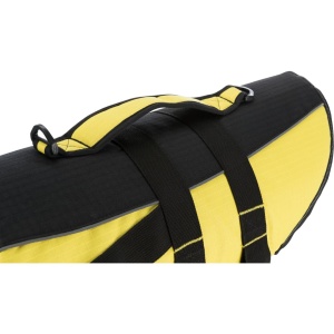 Vesta de salvare pentru caini TRIXIE XS: 28 cm (pana la 12 kg) galben neon - vesta de salvare cu uscare rapida pentru caini cu maner de salvare pentru mai multa siguranta in timpul activitatilor acvatice, cum ar fi excursiile cu barca si SUB - 30125 - Img 3