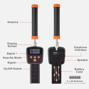 VEVOR 9 "Camera de inspectie 50m Camera de teava 720P Camera de canalizare 512Hz Camera de localizare a endoscopului 12V 4500mAh Baterie cu litiu 6 ore Camera de inspectie a tevilor IP68 pentru canalizare Sisteme de canalizare Drenuri - Img 9