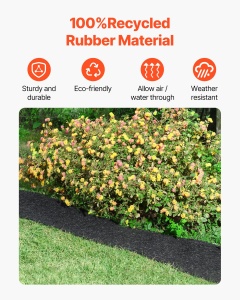 VEVOR Gummimulchmatte HJ6001 Negru 3 x 011 m Anti-iarba si Protectie Impotriva Noroiului - Img 5