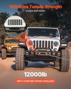 Vevor Windenhalterung 5443 kg Capacitate Montaj Jeep Wrangler JLJLU Gladiator JT 2018-2023 Negru - Img 3