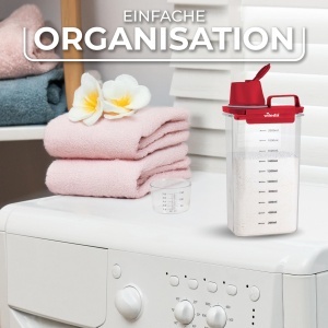 Vileda Waschmittelbox 2300ml Rosu - Cutie pentru detergent cu capac etans si dozator inclus - Img 3