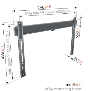 Vogel's TVM 5607 - cel mai plat suport de perete pentru televizoare de 40-100 inch, max 100 kg, compatibilitate universala, testat TUV, pana la VESA 600x400, distanta de perete de doar 1,5 cm - Img 10