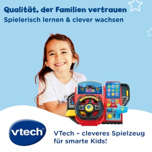 Volan Interactiv VTech Abenteuer cu LCD 2.4, 3 Moduri de Joaca, 23 Melodii - Img 7