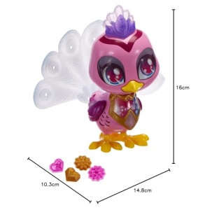 Vtech 80-532104 Sparklings Rubi animalul de companie electronic Peacock cu accesorii combo roz - Img 9