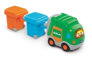 Vtech Baby 80-187764 Masina de gunoi verde cu 2 pubele interactive