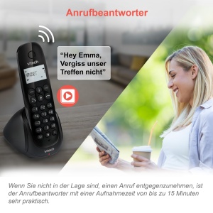 VTech CS1451 DECT Telefon fara fir 2 receptori telefonici, functie hands-free, blocarea apelantului, functie de detectare a apelantului/functie de asteptare a apelantului, afisaj iluminat din spate, mod ECO Radiatii reduse - Img 2