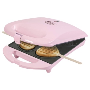 Waffelmaker Bestron DSW271P, 780W, Rosa, pentru 4 Wafle in Forma de Inima