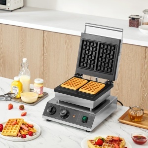 Waffle Iron VEVOR HT-2210 2000W din inox, 2 Waffe, antiaderent - Img 8