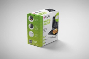 Waffle Maker ECG S 1370, 2 Wafle, Putere 700 W, Design Alb - Img 5
