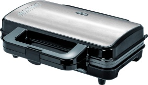 Waffle Maker MPM MGO-20M pentru 2 Wafe Belgiene, 1000W, NegruInox - Img 1