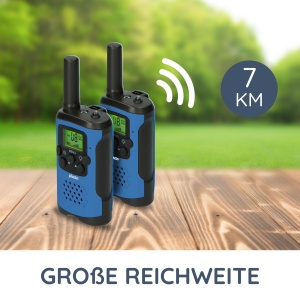 Walkie Talkie Alecto FR-115 - Set 2 Dispozitive, 7 km, 8 Canale, AlbastruNegru - Img 4