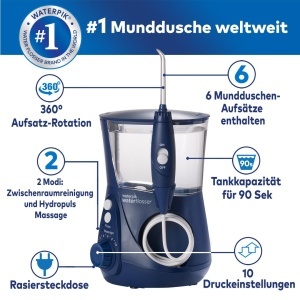 Waterpik Ultra Professional WP-663EU Dus bucal Tehnologie Pulsatie Culoare Albastru - Img 2