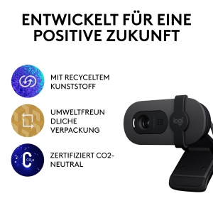 Webcam Full HD Logitech Brio 100, 1080p, cu microfon integrat, negru - Img 12