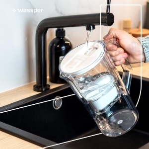 Wessper D1 SOLID FutureFlow Cana filtrare apa 28L BPA Free LED indicator Alb - Img 5