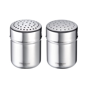 Westmark 2 Spice Shakers grosier fin cu capac prospetime volum aprox 80 - 100 gr plasticotel inoxidabil grosier argintiutransparent 695222E6