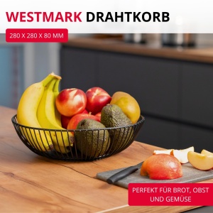 Westmark Drahtkorb Lumos 28 cm Negru Cos Metalic Multifunctional - Img 2