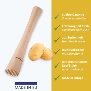 Westmark Fermentier Stampfer Buchenholz - Ideal pentru Kimchi si Varza Murata - Img 2