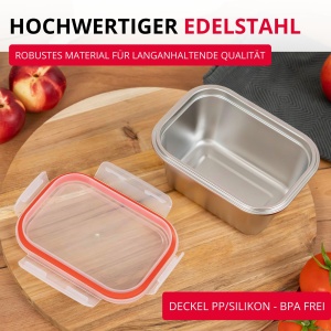 Westmark Lunchbox 23672270 1000 ml Argintiu Sigilata si Rezistenta la Temperaturi Extreme - Img 5