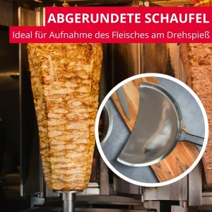 Westmark Master Line Lopata pentru carne Doner si Gyros din inox cu maner detasabil - Img 2
