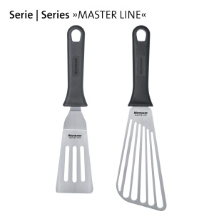 Westmark Professional TurnerGrill Spatule drepte flexibile cu fante Dimensiunea lamei 85 x 165 cm Lungime 295 cm Otel inoxidabilPlastic Master Line Ne - Img 4
