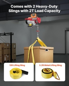 Winch electric VEVOR PA600, 600 kg, 100 m telecomanda, 12 m inaltime ridicare - Img 8