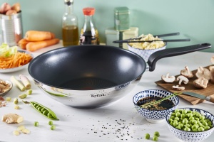 Wok din inox Tefal Primary 28 cm, cu antiaderenta, ideal pentru gatit asiatic - Img 6