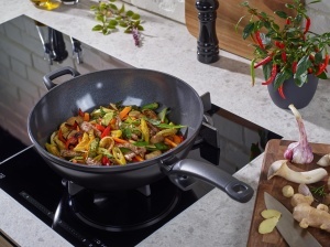 Wok Fissler Ceratal Orbit 32 cm 6L Antiaderent Inductie Fabricat in Germania - Img 5
