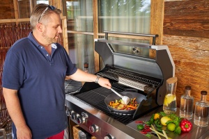 Wok ROSLE VARIO, 36 cm, Gusseisen emailat, pentru gatit la foc mare - Img 4