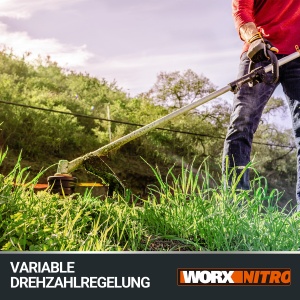 WORX Nitro WG186E92 Trimmer si motocoasa fara fir Sense 40V 2x20V - motor puternic fara perii - diverse atasamente - schimbare rapida a firului - cerc - Img 4