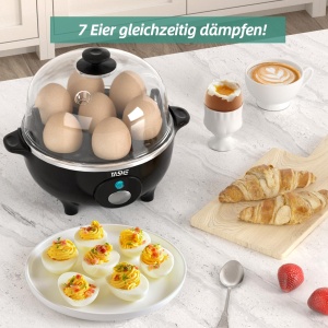 YASHE Eierkocher 360W Aparat compact pentru gatit oua cu functie automata si BPA-free - Img 2