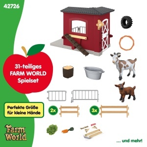 Zaraza Schleich Ziegenstall 42726 31 piese pentru copii de la 3 ani - Img 5